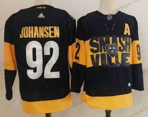 Adidas Muž Nashville Predators #92 Ryan Johansen Černá 2022 Stadium Series Sešitý NHL Dres