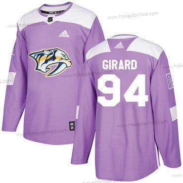 Adidas Muž Nashville Predators #94 Samuel Girard Nachový Autentické Bojuje proti rakovině Sešitý NHL Dres