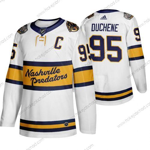 Adidas Muž Nashville Predators 95 Matt Duchene Bílý 2020 Zimní Klasický Dres