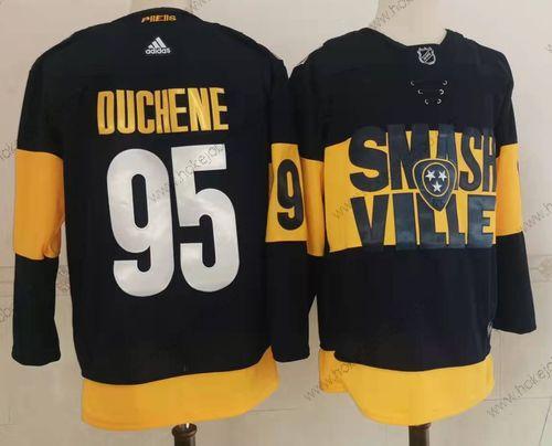 Adidas Muž Nashville Predators #95 Matt Duchene Černá 2022 Stadium Series Sešitý NHL Dres