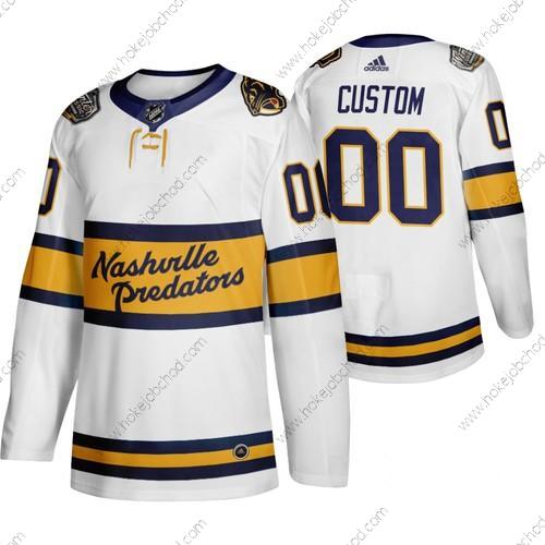 Adidas Muž Nashville Predators Přizpůsobené Bílý 2020 Zimní Klasický Retro Autentické NHL Dres