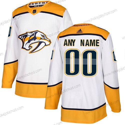 Adidas Muž Nashville Predators Přizpůsobené NHL Autentické Bílý Dres