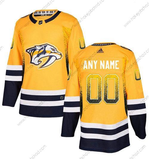 Adidas Muž Nashville Predators Přizpůsobené Zlato Dres