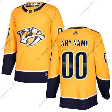 Adidas Muž Nashville Predators Přizpůsobené Žlutá 2017-2018 Hokejový Sešitý NHL Dres