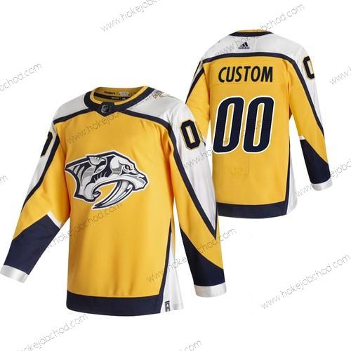 Adidas Muž Nashville Predators Přizpůsobené Žlutá 2020-21 Obrácený Retro Náhradní NHL Dres