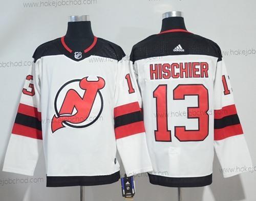 Adidas Muž New Dres Devils #13 Nico Hischier Bílý Road Autentické Sešitý NHL Dres