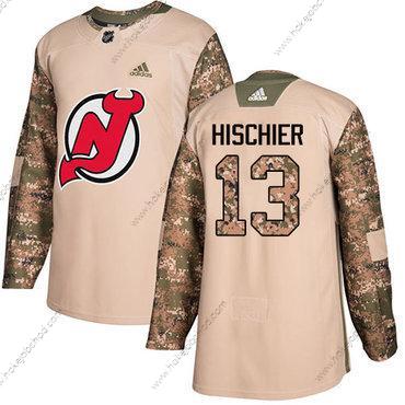 Adidas Muž New Dres Devils #13 Nico Hischier Camo Autentické 2017 Veterans Day Sešitý NHL Dres