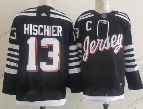 Adidas Muž New Dres Devils #13 Nico Hischier Černá 2021-22 Náhradní Primegreen Autentické Pro Hráč Alternativní Dres