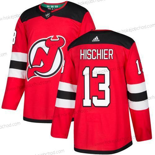 Adidas Muž New Dres Devils #13 Nico Hischier Červené Domácí Autentické Sešitý NHL Dres