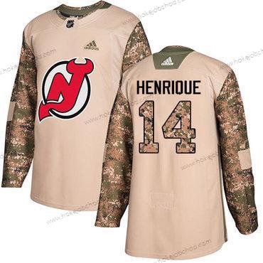 Adidas Muž New Dres Devils #14 Adam Henrique Camo Autentické 2017 Veterans Day Sešitý NHL Dres