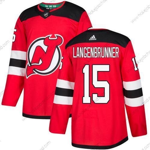 Adidas Muž New Dres Devils #15 Langenbrunner Červené Domácí Autentické Sešitý NHL Dres