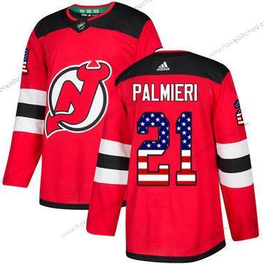 Adidas Muž New Dres Devils #21 Kyle Palmieri Červené Domácí Autentické USA Flag Sešitý NHL Dres