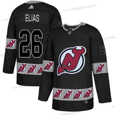 Adidas Muž New Dres Devils #26 Patrik Elias Černá Tým Logos Dres