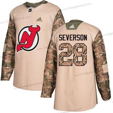 Adidas Muž New Dres Devils #28 Damon Severson Camo Autentické 2017 Veterans Day Sešitý NHL Dres