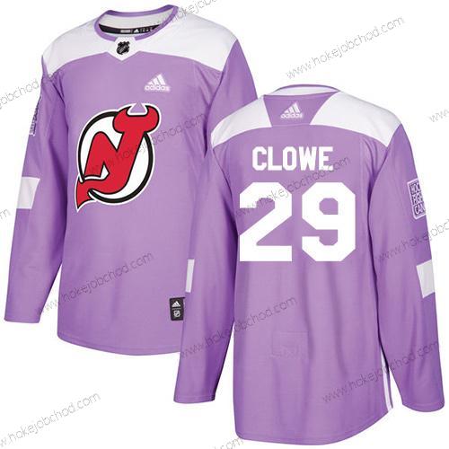 Adidas Muž New Dres Devils #29 Ryane Clowe Nachový Autentické Bojuje proti rakovině Sešitý NHL Dres