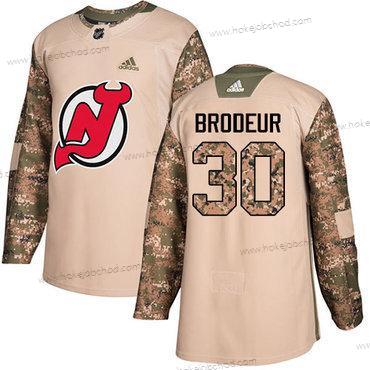 Adidas Muž New Dres Devils #30 Martin Brodeur Camo Autentické 2017 Veterans Day Sešitý NHL Dres