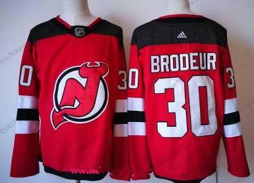 Adidas Muž New Dres Devils #30 Martin Brodeur Červené With Černá 2017-2018 Hokejový Sešitý NHL Dres