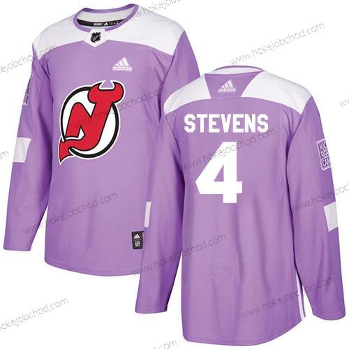 Adidas Muž New Dres Devils #4 Scott Stevens Nachový Autentické Bojuje proti rakovině Sešitý NHL Dres