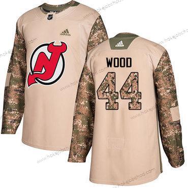 Adidas Muž New Dres Devils #44 Miles Wood Camo Autentické 2017 Veterans Day Sešitý NHL Dres