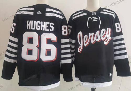 Adidas Muž New Dres Devils #86 Jack Hughes Černá 2021-22 Náhradní Primegreen Autentické Pro Hráč Alternativní Dres