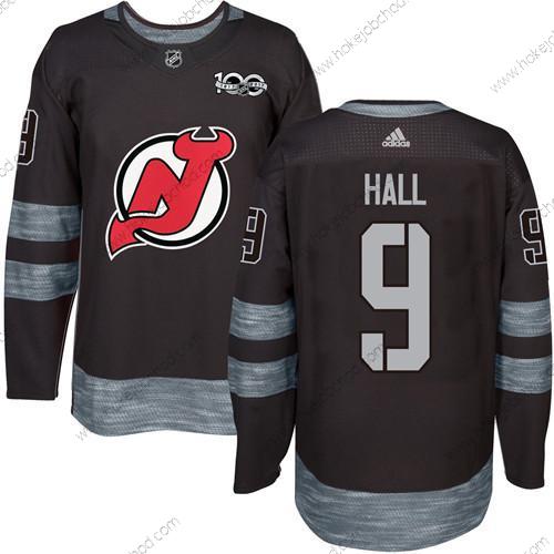 Adidas Muž New Dres Devils #9 Taylor Hall Černá 1917-2017 100th Výročí Sešitý NHL Dres