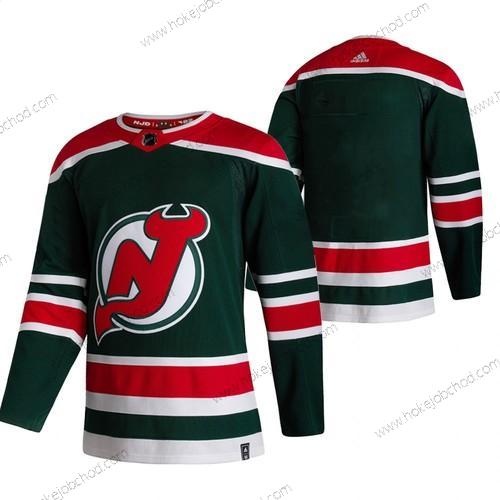 Adidas Muž New Dres Devils Prázdný Zelená 2020-21 Obrácený Retro Náhradní NHL Dres