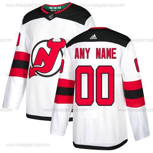 Adidas Muž New Dres Devils Přizpůsobené Bílý Domácí Autentické Sešitý 2017-2018 NHL Dres