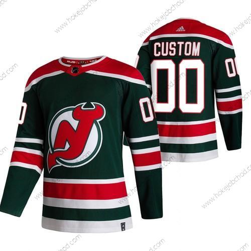 Adidas Muž New Dres Devils Přizpůsobené Zelená 2020-21 Obrácený Retro Náhradní NHL Dres