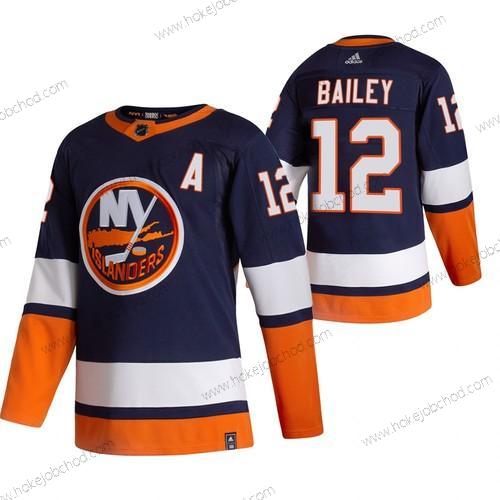 Adidas Muž New York Islanders #12 Josh Bailey Námořnictvo Modrý 2020-21 Obrácený Retro Náhradní NHL Dres