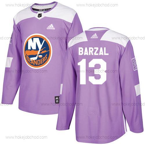 Adidas Muž New York Islanders #13 Mathew Barzal Nachový Autentické Bojuje proti rakovině Sešitý NHL Dres