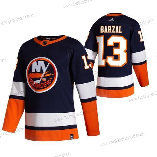 Adidas Muž New York Islanders #13 Mathew Barzal Námořnictvo Modrý 2020-21 Obrácený Retro Náhradní NHL Dres