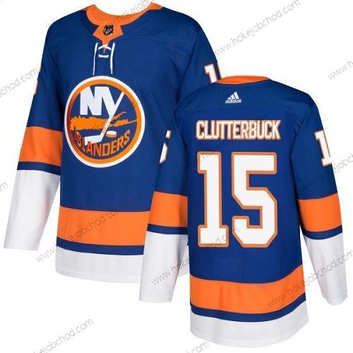 Adidas Muž New York Islanders #15 Cal Clutterbuck Royal Modrý Domácí Autentické Sešitý NHL Dres