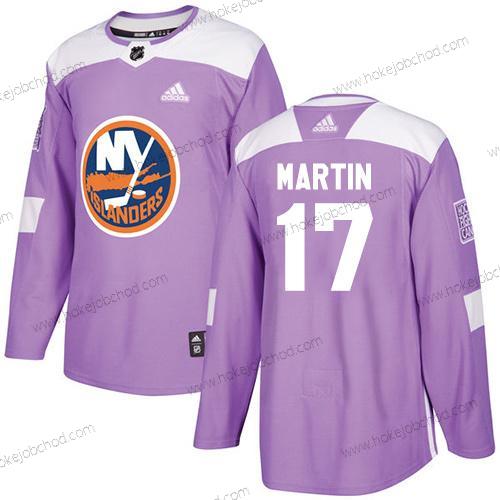 Adidas Muž New York Islanders #17 Matt Martin Nachový Autentické Bojuje proti rakovině Sešitý NHL Dres