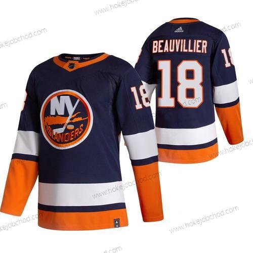 Adidas Muž New York Islanders #18 Anthony Beauvillier Námořnictvo Modrý 2020-21 Obrácený Retro Náhradní NHL Dres