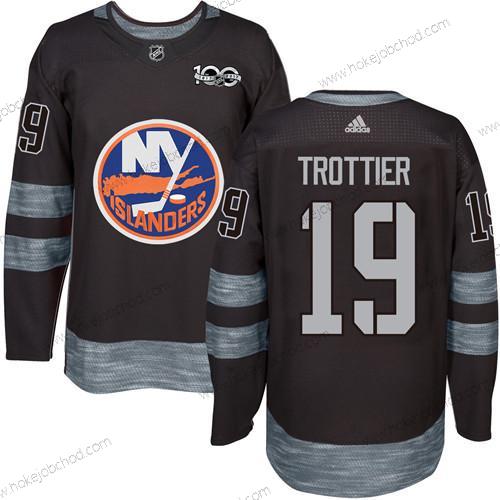 Adidas Muž New York Islanders #19 Bryan Trottier Černá 1917-2017 100th Výročí Sešitý NHL Dres