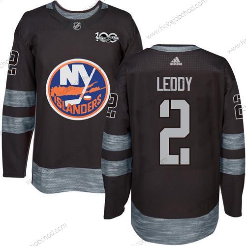 Adidas Muž New York Islanders #2 Nick Leddy Černá 1917-2017 100th Výročí Sešitý NHL Dres