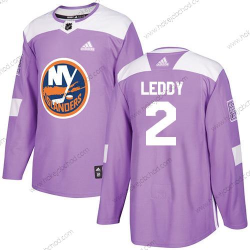 Adidas Muž New York Islanders #2 Nick Leddy Nachový Autentické Bojuje proti rakovině Sešitý NHL Dres