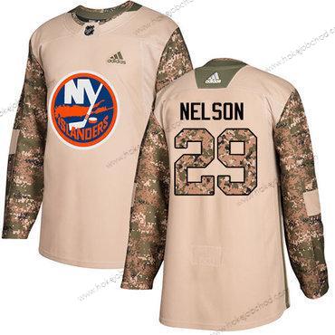 Adidas Muž New York Islanders #29 Brock Nelson Camo Autentické 2017 Veterans Day Sešitý NHL Dres