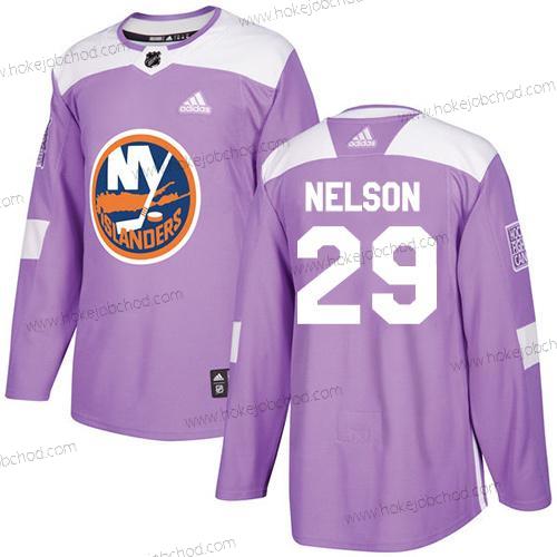 Adidas Muž New York Islanders #29 Brock Nelson Nachový Autentické Bojuje proti rakovině Sešitý NHL Dres