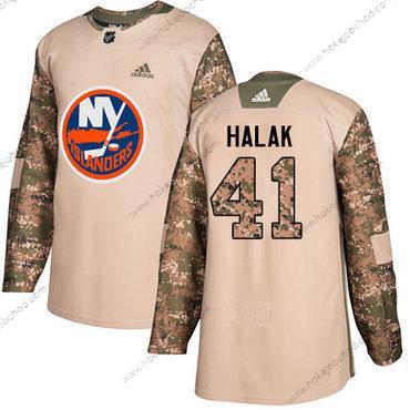 Adidas Muž New York Islanders #41 Jaroslav Halak Camo Autentické 2017 Veterans Day Sešitý NHL Dres