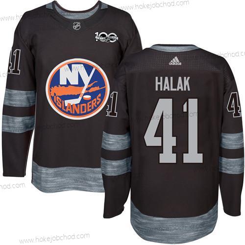 Adidas Muž New York Islanders #41 Jaroslav Halak Černá 1917-2017 100th Výročí Sešitý NHL Dres