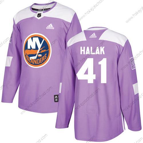 Adidas Muž New York Islanders #41 Jaroslav Halak Nachový Autentické Bojuje proti rakovině Sešitý NHL Dres