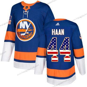 Adidas Muž New York Islanders #44 Calvin De Haan Royal Modrý Domácí Autentické USA Flag Sešitý NHL Dres