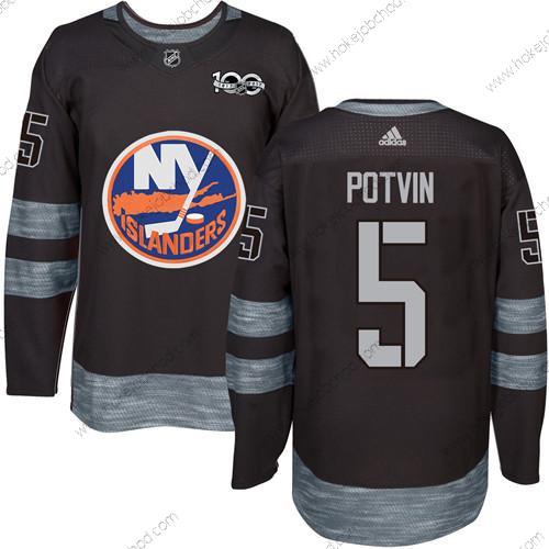 Adidas Muž New York Islanders #5 Denis Potvin Černá 1917-2017 100th Výročí Sešitý NHL Dres