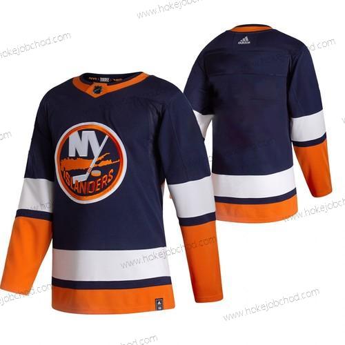 Adidas Muž New York Islanders Prázdný Námořnictvo Modrý 2020-21 Obrácený Retro Náhradní NHL Dres