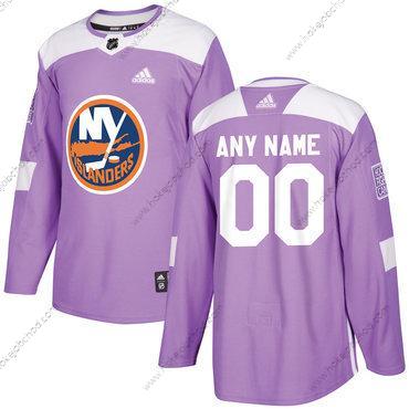 Adidas Muž New York Islanders Přizpůsobené Nachový Růžový Hokejový Bojuje proti rakovině Tréninkový Dres