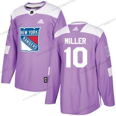 Adidas Muž New York Rangers #10 J.T. Miller Nachový Autentické Bojuje proti rakovině Sešitý NHL Dres