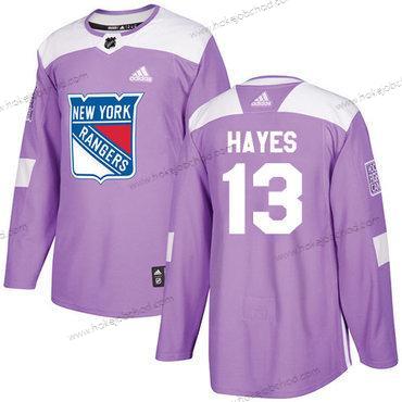 Adidas Muž New York Rangers #13 Kevin Hayes Nachový Autentické Bojuje proti rakovině Sešitý NHL Dres