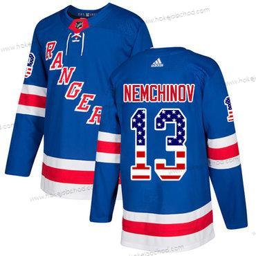 Adidas Muž New York Rangers #13 Sergei Nemchinov Royal Modrý Domácí Autentické USA Flag Sešitý NHL Dres