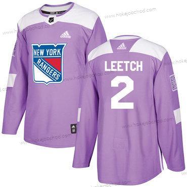 Adidas Muž New York Rangers #2 Brian Leetch Nachový Autentické Bojuje proti rakovině Sešitý NHL Dres